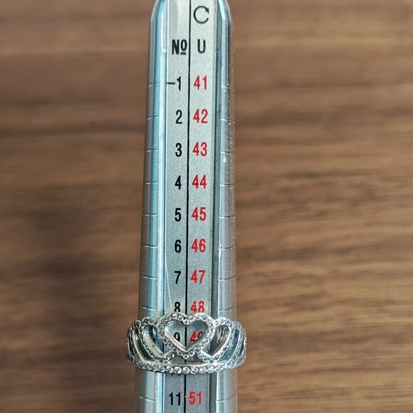 Authentic Pandora Hearts Tiara Ring 190958CZ Sterling Silver CZ - Picture 8 of 10